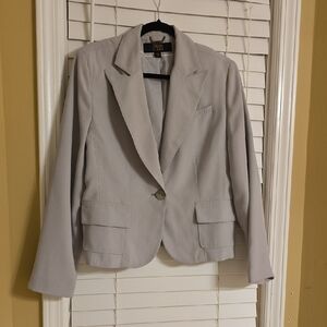 Allen by Abs Light Gray Classic Suit Jacket Blazer